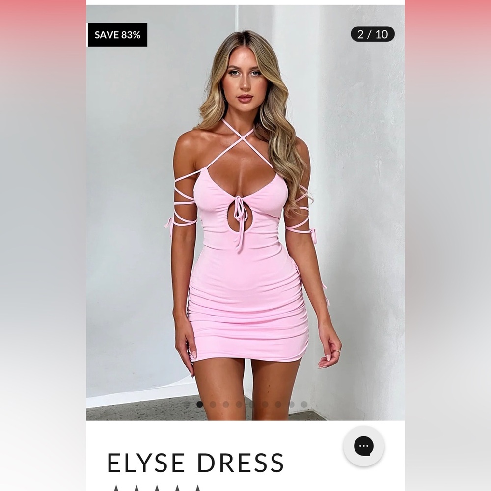 Tiger Mist Elyse Dress Baby Pink